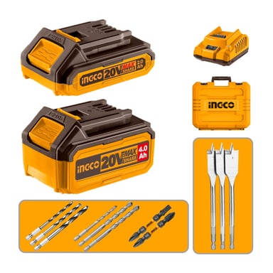 TALADRO PERCUTOR 86 NM INCLUYE BATERIAS Y CARGADOR INGCO - 4