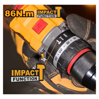 TALADRO PERCUTOR 86 NM INCLUYE BATERIAS Y CARGADOR INGCO - 5