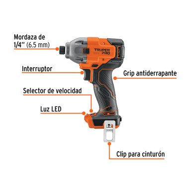 ATORNILLADOR DE IMPACTO 20V (SOLO CABEZAL) TRUPER 103254 - 7