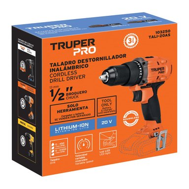 TALADRO ATORNILLADOR 20V (SOLO CABEZAL) TRUPER - 8