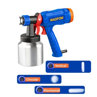 PISTOLA PARA PINTAR 500W CON VASO DE ALUMINIO 800ML WADFOW - 5