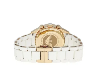 RELOJ EMPORIO ARMANI HOMBRE ANÁLOGO SPORTIVA CORREA SILICONA Y ACERO BLANCO - 3