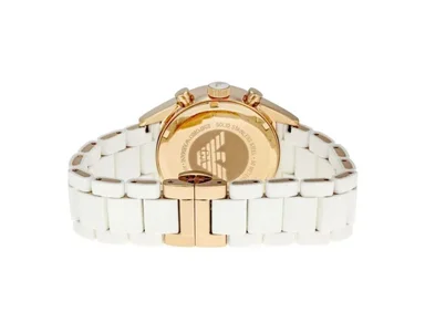 RELOJ EMPORIO ARMANI HOMBRE ANÁLOGO SPORTIVA CORREA SILICONA Y ACERO BLANCO - 6