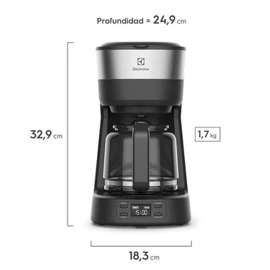 CAFETERA ELÉCTRICA ELECTROLUX ECM25 FILTRO PROGRAMABLE 1,2L 30 TAZAS - 2
