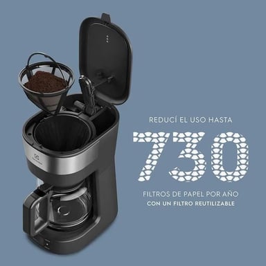 CAFETERA ELÉCTRICA ELECTROLUX ECM25 FILTRO PROGRAMABLE 1,2L 30 TAZAS - 6