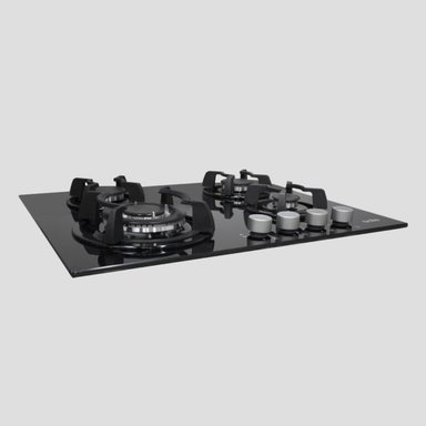 COCINA EMPOTRABLE A GAS GLP/GN SOLE 4 HORNILLAS NEGRO 60CM SOLCO034 - 4