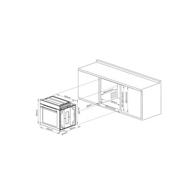 HORNO EMPOTRABLE A GAS INDURAMA HEI-75NGP 75 LITROS NEGRO - 5