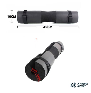 ALMOHADILLA DE BARRA ERGONOMICA PARA SENTADILLAS PROTECTOR GRIS - 2