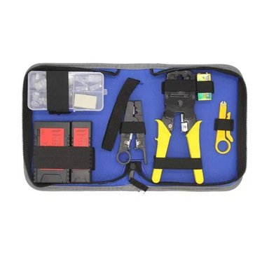 KIT PARA REDES JPSYSTEMS NF-1206 LAN CRIMPEADOR + TESTEADOR + PELACABLE + 15 RJ45 RJ11 - 3