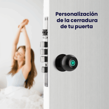 CERRADURA DIGITAL SMART CZ3 BLUETOOTH, HUELLA, LLAVE APP TUYA PARA CUARTOS/HABITACIÓN. - 3