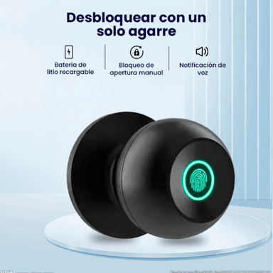 CERRADURA DIGITAL SMART CZ3 BLUETOOTH, HUELLA, LLAVE APP TUYA PARA CUARTOS/HABITACIÓN. - 4