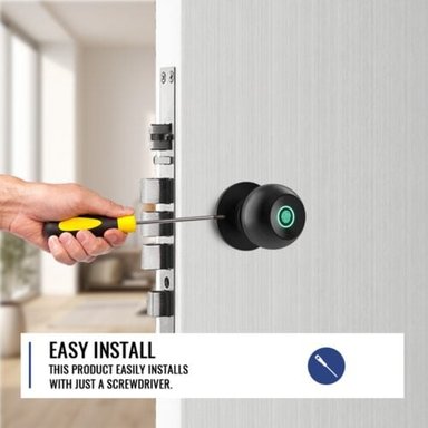 CERRADURA DIGITAL SMART CZ3 BLUETOOTH, HUELLA, LLAVE APP TUYA PARA CUARTOS/HABITACIÓN. - 6
