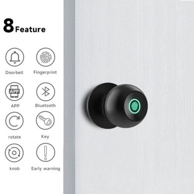 CERRADURA DIGITAL SMART CZ3 BLUETOOTH, HUELLA, LLAVE APP TUYA PARA CUARTOS/HABITACIÓN. - 8