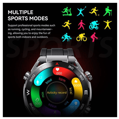 SET SMARTWATCH HW5 ULTIMATE PLATEADO AMOLED + TRIPLE CORREA ALTA GAMA GPS - 3
