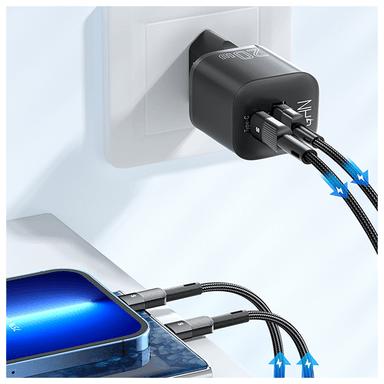 CARGADOR DUAL TIPO C + USB CARGA RÁPIDA IPHONE 14 13 SAMSUNG - 4