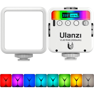 MINI VIDEO LED ULANZI VL49 RGB RECARGABLE BLANCO - 1