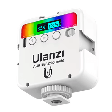 MINI VIDEO LED ULANZI VL49 RGB RECARGABLE BLANCO - 2