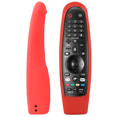 CONTROL REMOTO PARA TV LG SMART LED LCD 4K + FUNDA COLOR ROJO - 1