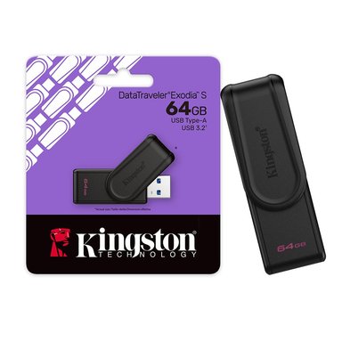 MEMORIA USB KINGSTON DATATRAVELER EXODIA S 64GB USB 3.2 NEGRO DTXS/64GB - 1