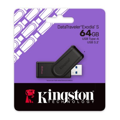 MEMORIA USB KINGSTON DATATRAVELER EXODIA S 64GB USB 3.2 NEGRO DTXS/64GB - 4