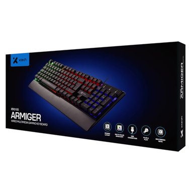 TECLADO GAMING XTECH USB LUZ LED XTK-510S NEGRO - 4