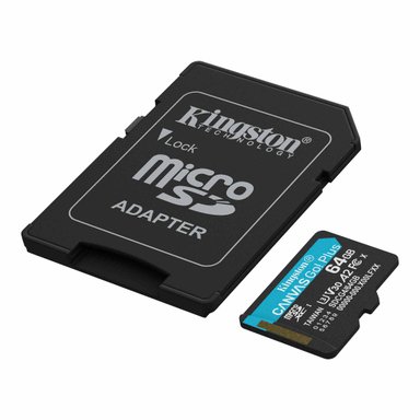 MEMORIA MICROSD 64GB KINGSTON CANVAS GO! PLUS UHS-I 170MB/S + ADAPTADOR SD SDCG4/64GB - 3