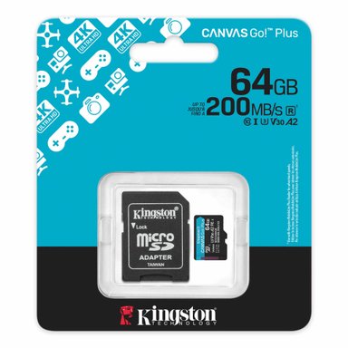 MEMORIA MICROSD 64GB KINGSTON CANVAS GO! PLUS UHS-I 170MB/S + ADAPTADOR SD SDCG4/64GB - 4