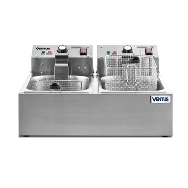 FREIDORA ELÉCTRICA VENTUS VFS-062 DOBLE CANASTA SOBRE MESA - 2