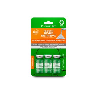 TRATAMIENTO CAPILAR PLACENTA LIFE 10ML SHOCK HIDRO NUTRITIVO BLISTER 3 UND - 1