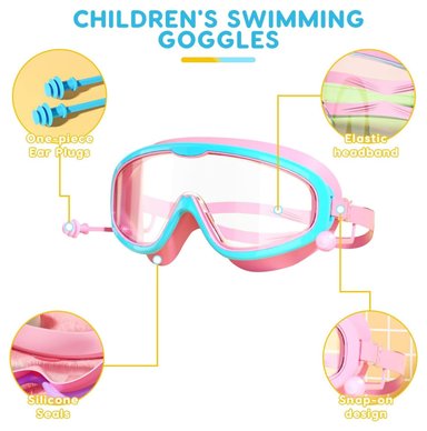 LENTES DE NATACIÓN INFANTILES 3D CON PROTECCION OIDOS NIÑA - 2