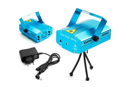 MINI PROYECTOR LÁSER MP-LUCES AZUL ROJO Y VERDE AUDIORITMICO CON FIGURAS LLUVIA - 6