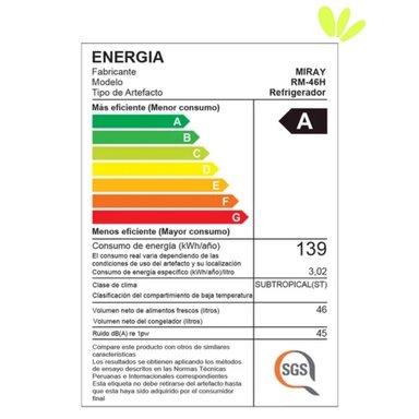 FRIGOBAR-REFRIGERADORA MIRAY RM-46H FROST 46LT - 4