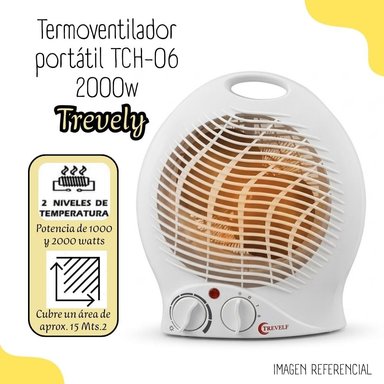 TERMO VENTILADOR PORTÁTIL TREVELY 2000 WATTS TCH-06 - 1
