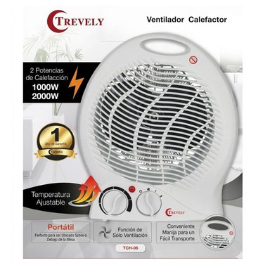 TERMO VENTILADOR PORTÁTIL TREVELY 2000 WATTS TCH-06 - 4