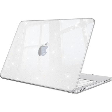 FUNDA CASE PROTECTOR ACRILICO MACBOOCK AIR 13.3 CHIP M1 (MODELOS: A2337/A2179/A1932) - GLITTER - 1
