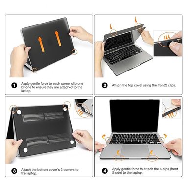 FUNDA CASE PROTECTOR ACRILICO MACBOOCK AIR 13.6 CHIP M2/M3/M4/M5 (2022/2026) - BLANCO MATE - 5