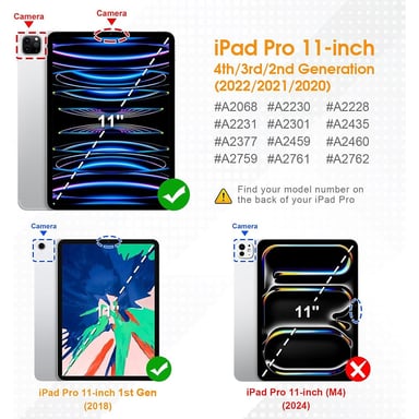 FUNDA CASE PROTECTOR HIBRIDO CON BORDE Y SOPORTE PARA EL LÁPIZ PARA IPAD PRO 11 M2 (2020/2021/2022) - NEGRO - 2