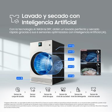 Lavaseca Samsung Bespoke AI 26Kg/15Kg con Pantalla Smart 4.3" WD26FB8690BEPE - 7