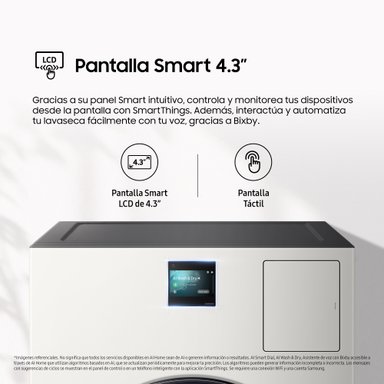 Lavaseca Samsung Bespoke AI 26Kg/15Kg con Pantalla Smart 4.3" WD26FB8690BEPE - 9
