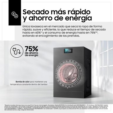 Lavaseca Samsung Bespoke Ai 26Kg / 15Kg Gray WD26DB8995BZPE - 9