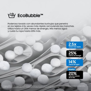 Lavadora Samsung Ai Wash Ecobubble 17Kg Black WA80F17S8BPE - 10
