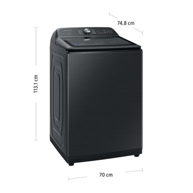 LAVADORA SAMSUNG BUBBLE SMART 24KG BLACK WA24A8377GV/PE - 3