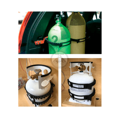 SET 2 ABRAZADERAS QUICK FIST 64-241MM SUJETADOR SOPORTE EXTINTOR - 3