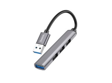 ADAPTADOR HOCO HB26 CONVERTIDOR 4 EN 1 (USB A USB 3.0 Y 2.0) PARA LAPTOP PC - NEGRO - 1