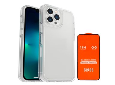 CASE IPHONE 15 PRO MAX NILLKIN OTTERBOX SYMMETRY CLEAR + MICA VIDRIO COMPLETO - 1