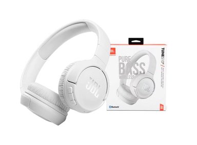 AUDÍFONOS JBL ON-EAR BLUETOOTH TUNE 510BT PURE BASS 40 HORAS DEPORTIVO BLANCO - 1