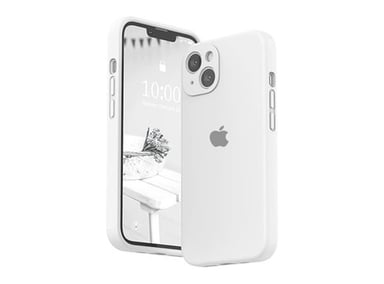 CASE IPHONE 14 SILICONA CON P/CÁMARA BLANCO + MICA DE VIDRIO COMPLETO - 2