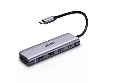 ADAPTADOR UGREEN MULTIFUNCION CM195 6EN1 (70411) HUB USB-C A 2X USB 3.0 HDMI SD/MICROSD 100W - 3