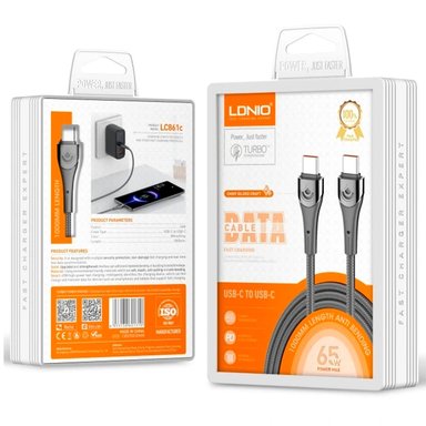 CABLE LDNIO LC861C TIPO-C A C 65W 1M PARA CELULARES, TABLETS - 2
