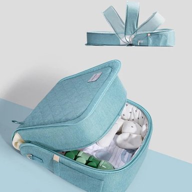 BOLSO CUNA PORTATIL PARA BEBES - VERDE - 4